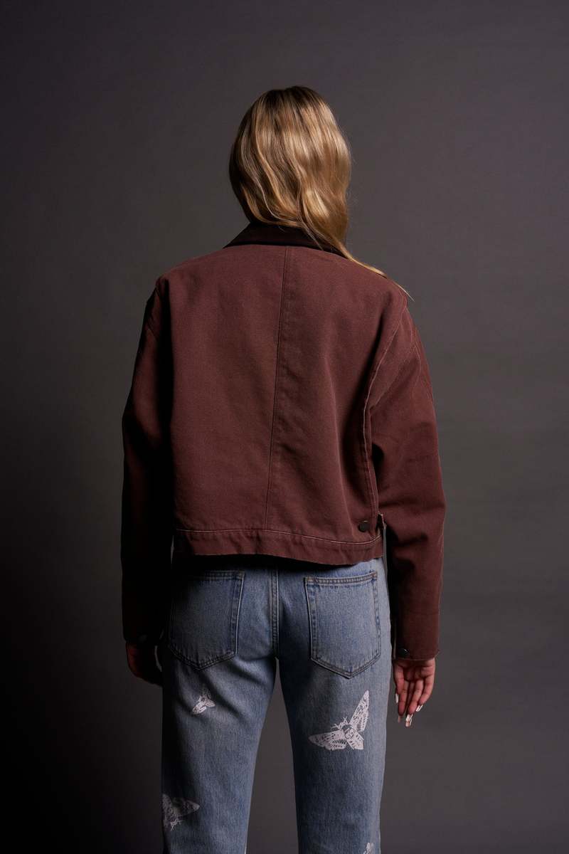 Darc Sport Built From Iron Wayland Cropped Jacket Hnědé | 94672FLHS