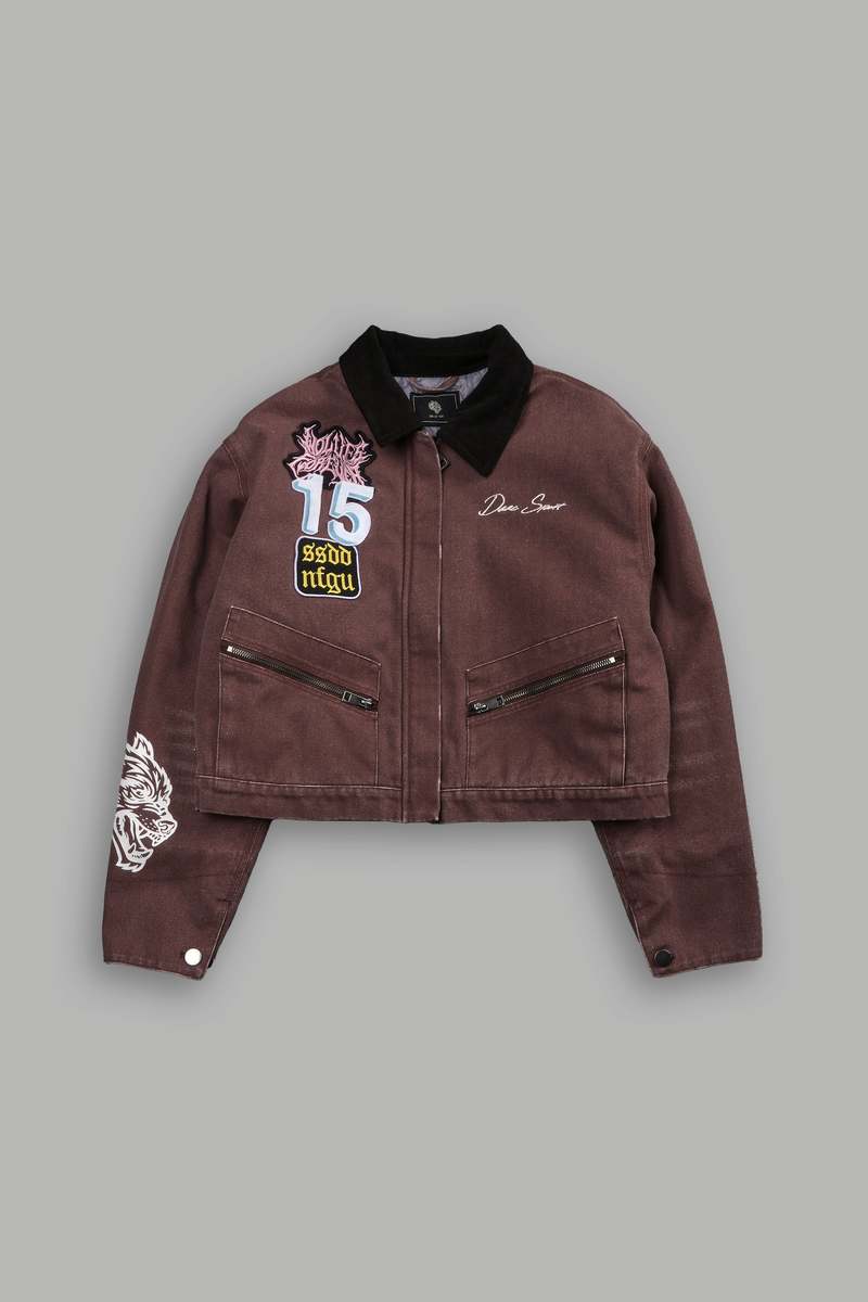 Darc Sport Built From Iron Wayland Cropped Jacket Hnědé | 94672FLHS