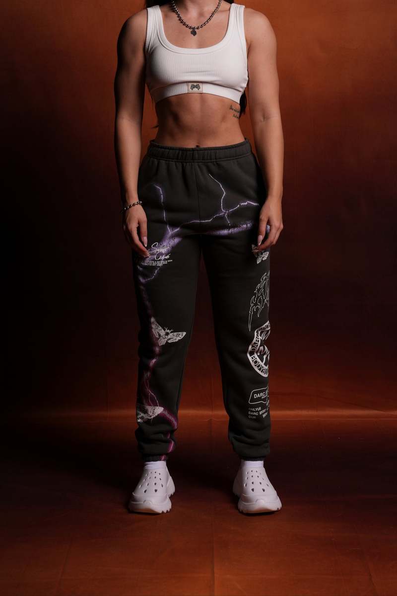 Darc Sport Charged Up She Post Lounge Sweats Wolf Gray | 07854VDXZ