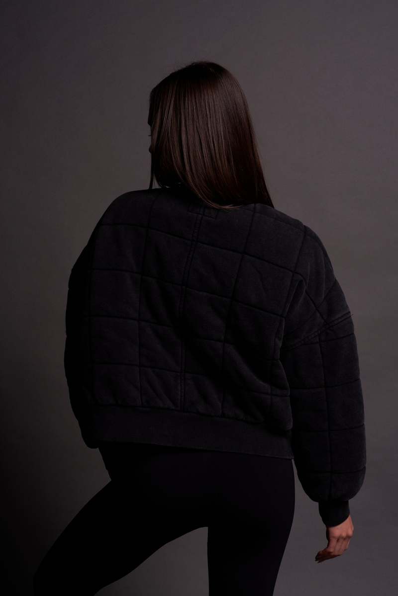 Darc Sport Dual Patch Cropped Quilted She Foley Bomber Jacket Černé | 70381WILE 