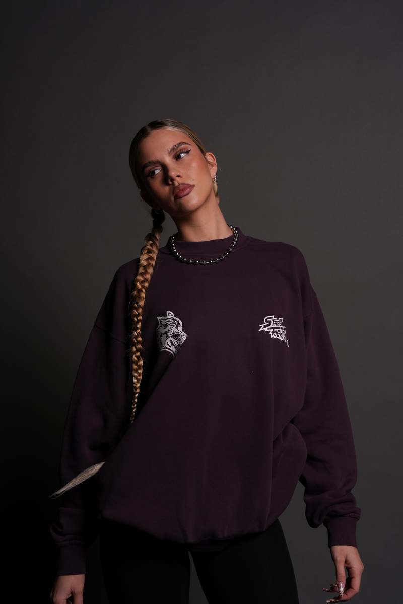Darc Sport Final Boss Unisex London Crewneck Fialové | 38729HETX