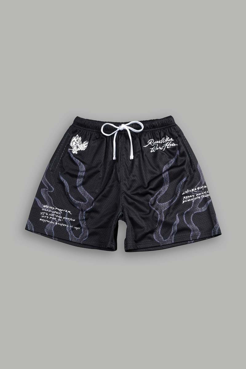 Darc Sport Infernal Bloom Mesh Shorts Černé | 43276RDAX