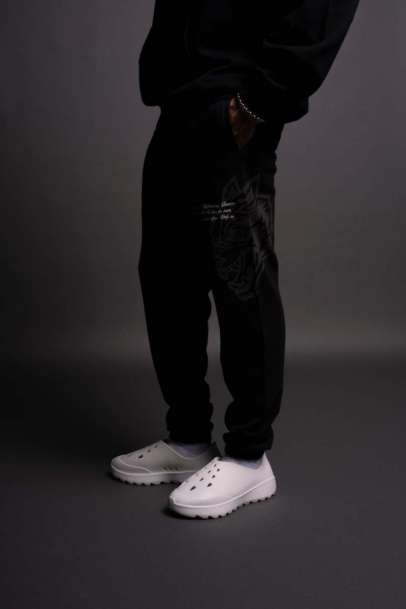 Darc Sport Loyalty Wolf Post Lounge Sweats Černé | 01359TMCL