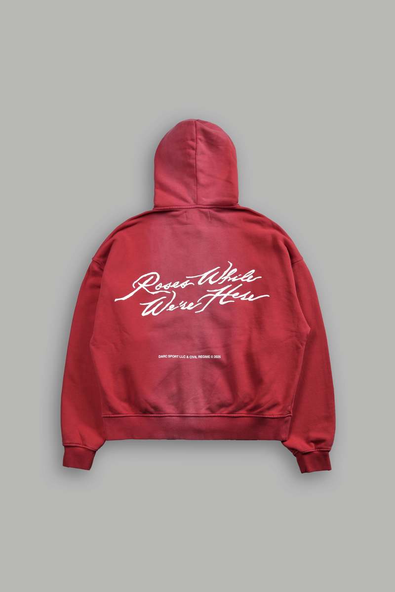 Darc Sport Roses While We're Here Darco Double Zip Hoodie Červené | 65940UHQN