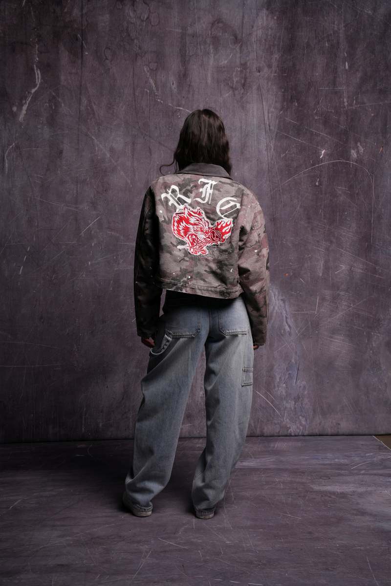Darc Sport Wolves Among Roses Wayland Cropped Jacket Maskáčové | 74593QYBX
