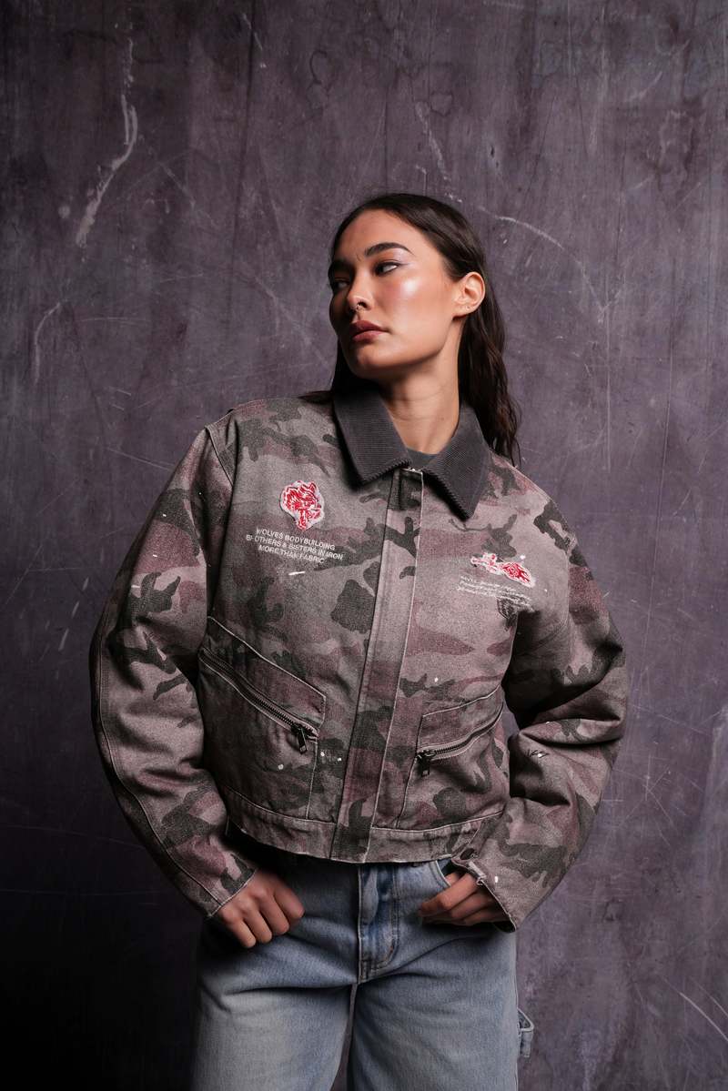 Darc Sport Wolves Among Roses Wayland Cropped Jacket Maskáčové | 74593QYBX
