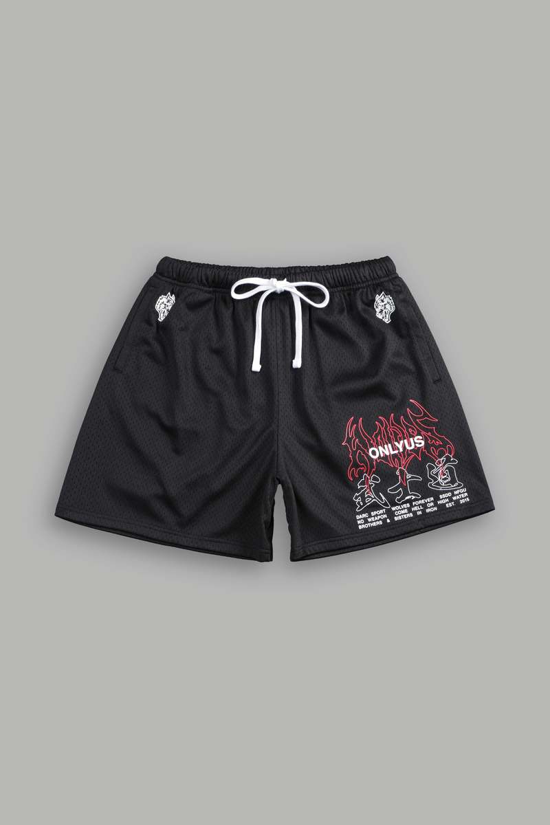 Darc Sport Wolves Bushido Mesh Shorts Černé | 16702XEWO