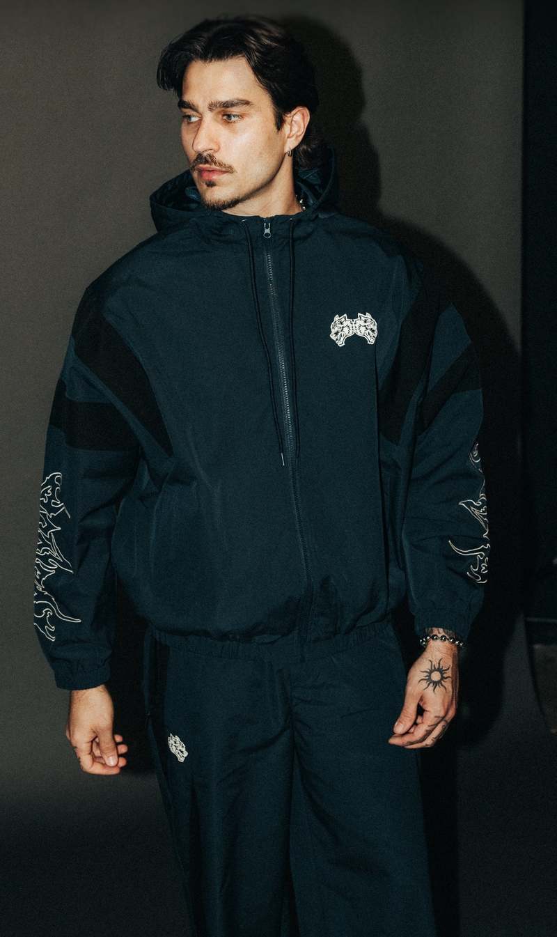 Darc Sport Wolves Hesh Brolic Track Jacket Storm Blue/Black | 89237JEIU