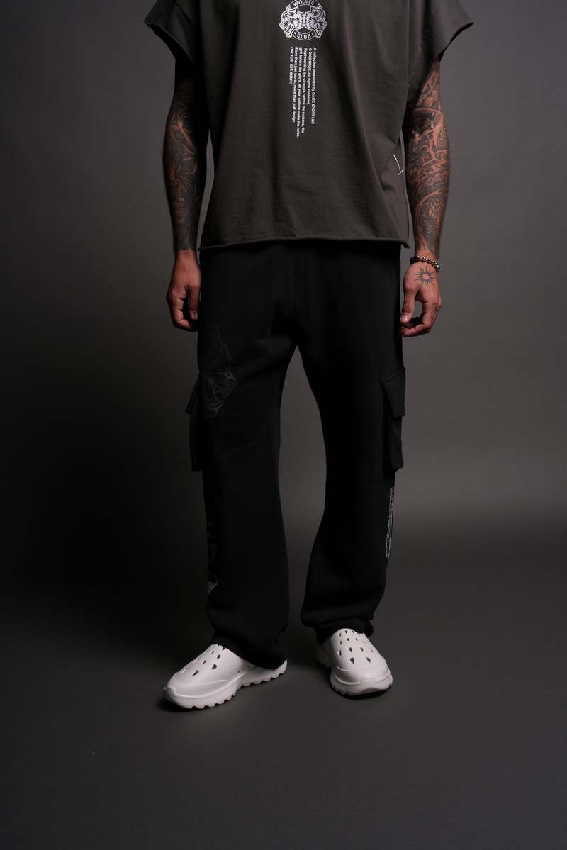 Darc Sport Wolves Represent Bigelow Cargo Sweat Pants Černé | 89532YVWQ